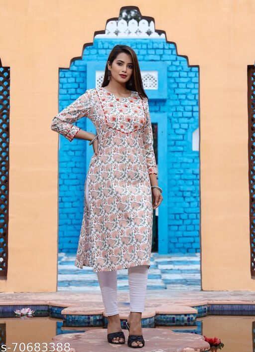 LATEST WOMEN FASHION STRAIGHT KURTI