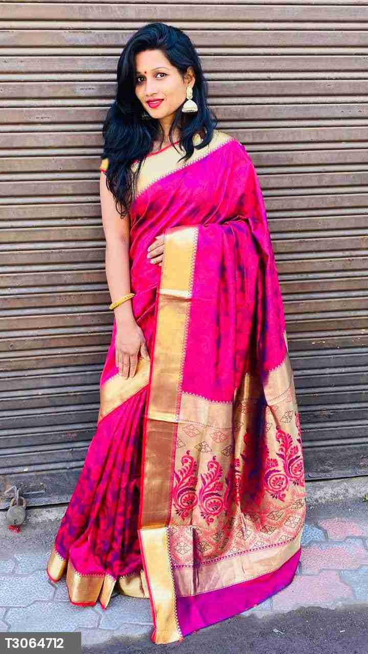 Ma 45-nora Silk Saree (Pink)