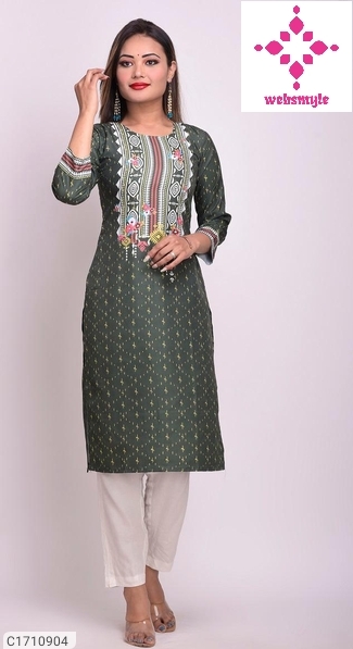 Pretty Printed Crepe Kurti