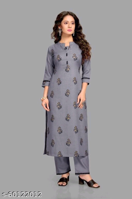 Kevionna Block Print Kurta With Bottomwear