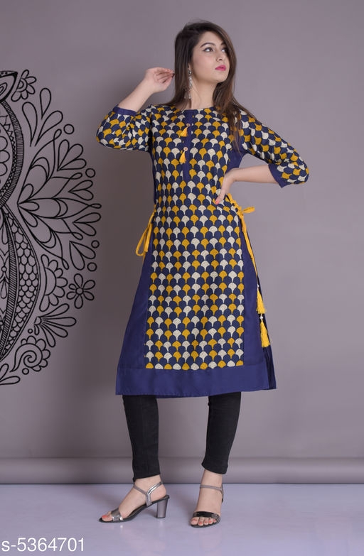 Women's Printed Rayon Kurti